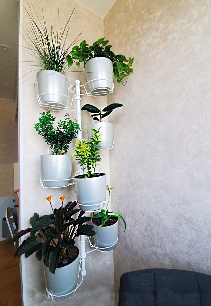 подставка металлическая для цветов на стену. Фото N8